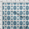 thumbnail image 3 of oneOone Cotton Flex Grayish Blue Fabric Ikat Sewing Craft Projects Fabric Prints By Yard 40 Inch Wide, 3 of 4
