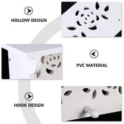 Yongwei White Wall Shelves with Hooks and Decorative Hanging Rack