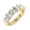 Yellow Gold, variant on Lucca -Half Way Oval Diamond Semi Eternity Band
