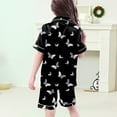 thumbnail image 5 of Girls Pajamas 3 Piece Set Button-Down Pjs Short Sleeve Top Shorts & Long Pants Cute Patterns Valentine's Day Pajama Sets Nightwear Loungewear for 4t-15years Sleepwear for Ages 5-14, 5 of 5