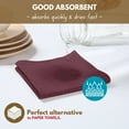 thumbnail image 2 of Native Fab 12 Pack Waffle Kitchen Towels - Soft Dish Cloths for Cleaning Drying - Burgundy Wine, 2 of 7