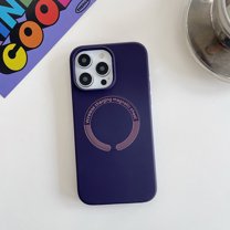 Nalacover Magnetic Case for iPhone 13 Pro Max, Candy Color Soft Flexible Silicone Anti-Scratch Military Grade Shockproof Cover Compatible with MagSafe Wireless Charging Lens Protection Case,Darkpurple