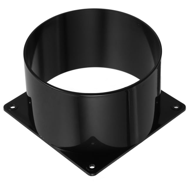 SKISUNO 1Set Duct Connector Flange Black Abs Square for Woodworking Dust Collection Hose Fitting 4.7x4.7x2.8in