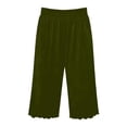 thumbnail image 7 of Nugftut Womens Capris Plus Size, Baggy High Waist Casual Capri Pants Stretch Soft Comfortable, 7 of 7