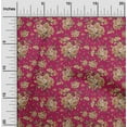 thumbnail image 2 of oneOone Velvet Magenta Fabric Florals Sewing Craft Projects Fabric Prints By Yard 58 Inch Wide, 2 of 4