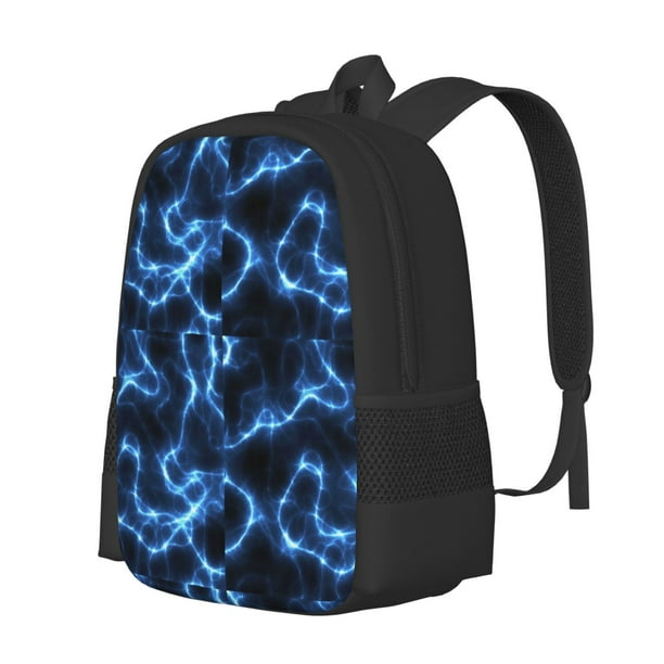 Fotbe Blue Lightning Mochila para Hombre y Mujer - Tela Oxford 600D Resistente - Mochila Impermeable de Gran Capacidad para Escuela, Viajes y Senderismo