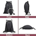 thumbnail image 3 of Gym Bag Sports Bag Backpack With Zip&inner Pocket, Waterproof Drawstring Gym Bag Adjustable Hipster Gym Bag, 3 of 5