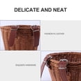 thumbnail image 4 of SEWCHICS Brown Retro Bike Basket, Pe Wicker, Easy Install, Large Capacity 1Pc, 4 of 7