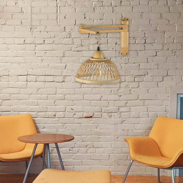 Apliques de pared rústicos de granja Lámparas de ratán Lámparas colgantes montadas en la pared Lámpara de noche Luces colgantes para baño Loft Sala de , Estilo un estilo A Salvador Dali Aplique de la pared