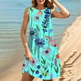 thumbnail image 2 of LYXSSBYX Plus Size Dresses for Curvy Women Women's Round Neck Sleeveless Gradient Tie Dyed Beach Dress, 2 of 9