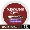 Newman's Own Organics French Roast Keurig K-Cup Coffee Pods, Dark Roast, 72 Count (4 Packs of 18 K-Cups)