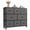Gray, variant on edx 8 Drawers Fabric Dresser, Chest of Drawers with Sturdy Steel Frame, Storage Organizer Cabinet for Bedroom, Living Room, Hallway, Black