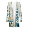 thumbnail image 5 of Mqqzkk Womens Lightweight Summer Cardigan Casual Soft Open Front Long Sleeve Cardigans Graphic Printed Jackets with Pockets, 5 of 5