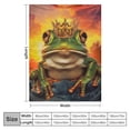 thumbnail image 4 of Orinice  Animal Soft Flannel Fleece Throw Blanket, Frog Prince with Golden Yellow Crown on Rocks Soul Mates Illustration, Cozy Plush for Indoor and Outdoor Use, Yellow Green 40x50in, 4 of 6