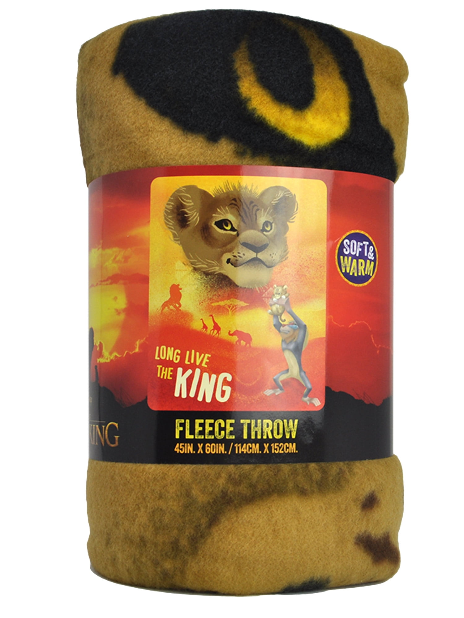 Disney's Lion King Fleece Throw Blanket 45" x 60" Future King Walmart