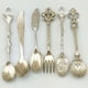 thumbnail image 3 of Advancent De vajilla Retro, tenedor, cuchara de aleación, cuchara de cocina, cucharón de cocina, cucharilla de doméstico, cubiertos Mostrada Plata, 3 of 4