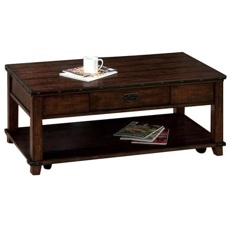 Jofran Coffee Table In Cassidy Brown Finish Walmart Com Walmart Com
