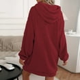 thumbnail image 4 of hotojiny Plush Nightgowns for Women Fuzzy Hoodies Loose Sleepshirt Fluffy Long Sleeve Winter Warm Homewear Fleece Loungewear, 4 of 5