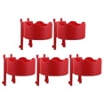 thumbnail image 1 of Space Saving Wall Mounted Rack Red Plastic 5Pcs 3.9X3.9X3.5In, 1 of 4