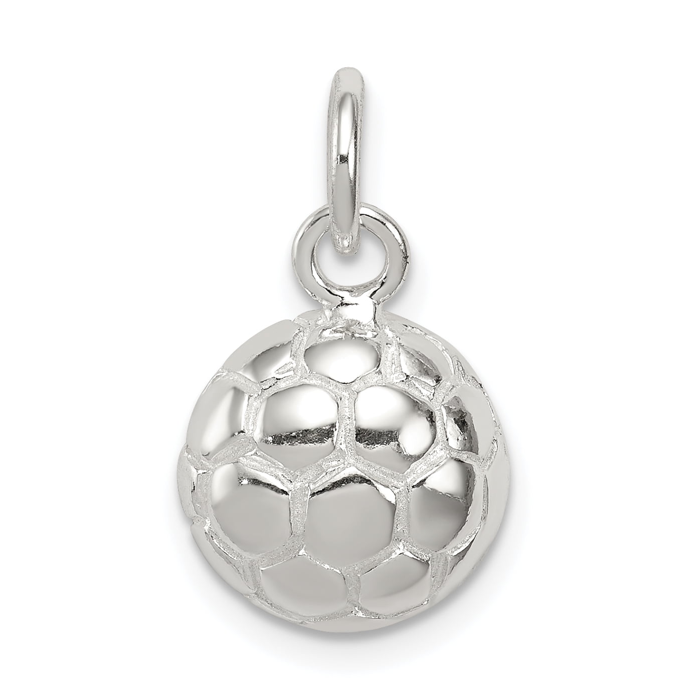 US Jewels And Gems New 14k Yellow Gold Small Soccer Pendant Charm with Necklace