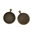 thumbnail image 4 of yuksok 10 Round Pendant Blank Cabochon Base Setting Trays DIY Jewelry Making Bronze, 4 of 9