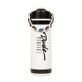 thumbnail image 3 of Dude Perfect Water Bottle, Silicone Handle, Double Wall Insulation and Leak-Proof Lid, 24 oz Capacity, White, 3 of 9