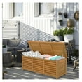 thumbnail image 7 of JTAOT 47 Gallon Wood Deck Box, Outdoor Storage Box for Tools, Toys, Patio Storage Bench Container for Backyard, Porch, Garden (Natural), 7 of 7
