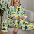 thumbnail image 6 of Yiaed arious dog breeds Print Pajamas Women's Long Sleeve Sleepwear Soft Button Down Loungewear Pjs Lounge Set Nightwear Womens Pajama Pants-XX-Large, 6 of 7