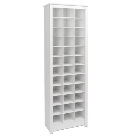 Pemberly Row 36 Cubby Shoe Storage Cabinet In White Walmart