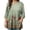 Light Green003, variant on Sewkxo Womens Plus Size Tops Loose Fit 3/4 Length Shirts Crew Neck Print Blouse Spring Summer Fashion Clothes L-5x,Gray 2XL