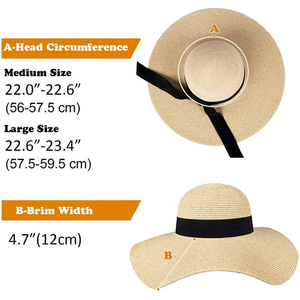 FURTALK Womens Sun Straw Hat Wide Brim UPF 50 Summer Hat Foldable Roll up  Floppy Beach Hats for Women