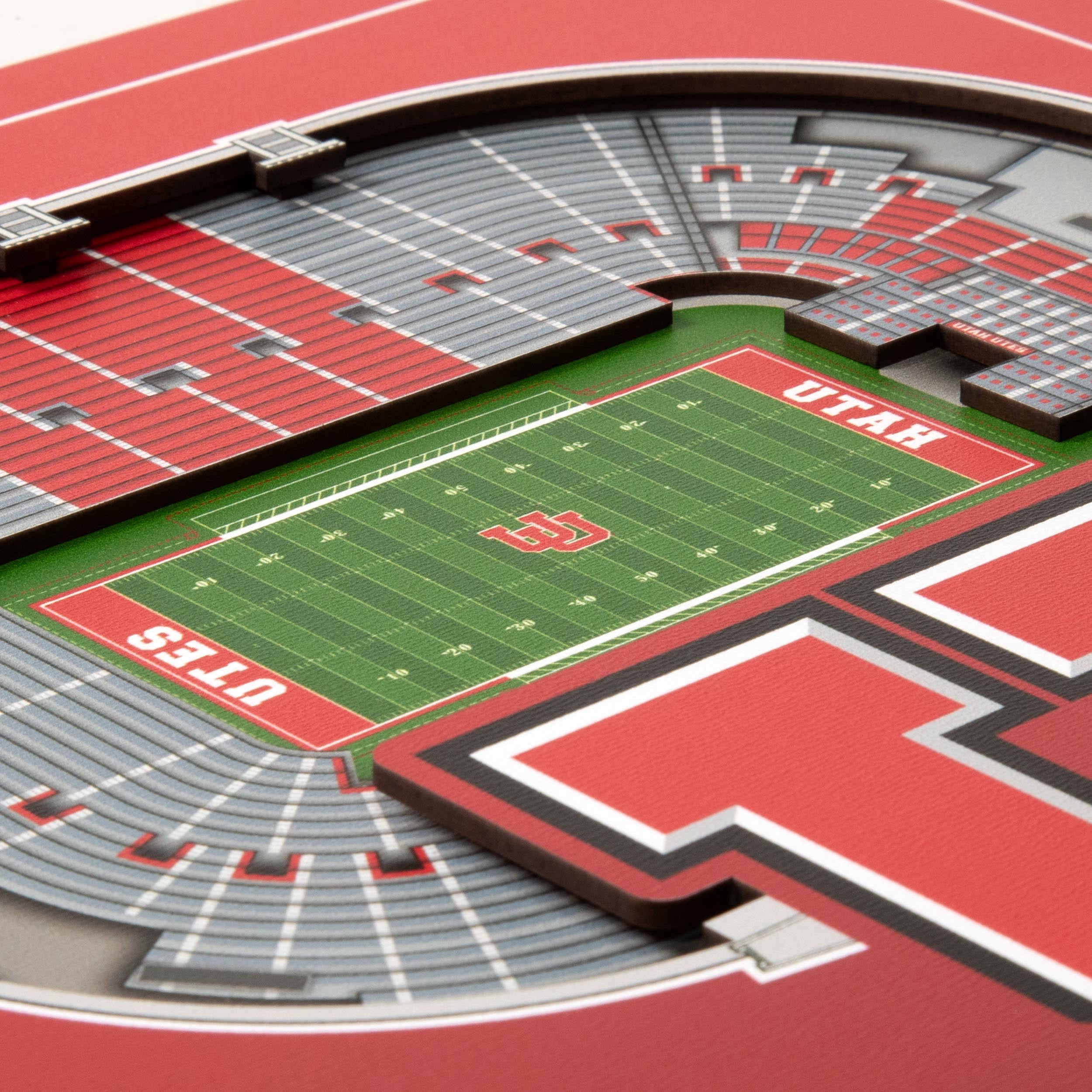 YouTheFan NCAA Utah Utes Stadium Series 3D Wall Art