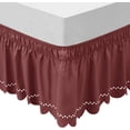 thumbnail image 1 of Jinsinto Bed Skirt Wrap Around - Easy Fit with 16 Inch Drop (Burgundy, Full-16'' Drop), 1 of 5