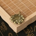 thumbnail image 3 of Retro Brass Lotus Keychain Pendant DIY Handmade Accessory Vintage Style Solid Brass Craft Component for Men Women, 3 of 6