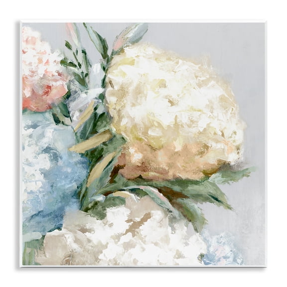 Stupell Industries Close Up Hydrangea Blossom Plants & Flowers Painting Unframed Art Print Wall Art, 12 x 12