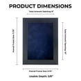 thumbnail image 4 of 8x10 Charcoal Shadowbox Frame - Interior Size 8x10 with 3/4" Usable Depth - Navy Blue Acid-Free Suede Backing, 4 of 6