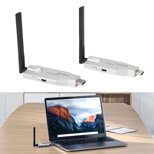 Transmisor Y Receptor De Interfaz De Pantalla HD, Transmisor Y Receptor De Interfaz Multimedia HD 1080P A 60 Hz 5G 100 M Inalámbrico Para Computadora Portátil PC TV Box