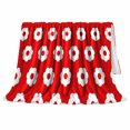 thumbnail image 2 of Red Floral Autumn Pumpkin, Festive Halloween Scene, Warm Flannel Blanket for Living Room and Family Room with Detailed Artwork, Art Lovers Halloween Gift, Festive Home Decor, 2 of 9
