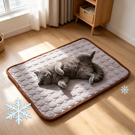 2026 Pet Cooling Mat Cat/Dog Leaf Bed Mat Comfortable Soft Fabric Breathable Cozy for All Seasons Breathable Bed With Design Portable & Washable Pad