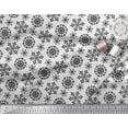 thumbnail image 2 of Soimoi polyester Crepe Fabric Snow Flakes Floral Fabric Prints By Yard 42 Inch Wide, 2 of 3