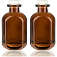 thumbnail image 1 of Wowang 2 Pack 5oz/150ml Glass Reed Diffuser Bottles - Refillable Aromatherapy Storage Containers (Brown), 1 of 6