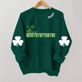 thumbnail image 2 of St Patricks Day Shirt Women Funny Irish Shamrock Shirt Crewneck Graphic Sweatshirts Long Sleeve Casual Pullover Green Holiday Tops, 2 of 4