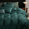thumbnail image 3 of MooMee Duvet Cover Set King 600-TC 100% Extra Long-Staple Cotton Sateen Silky Smooth Luxury (Forest Green), 3 of 6