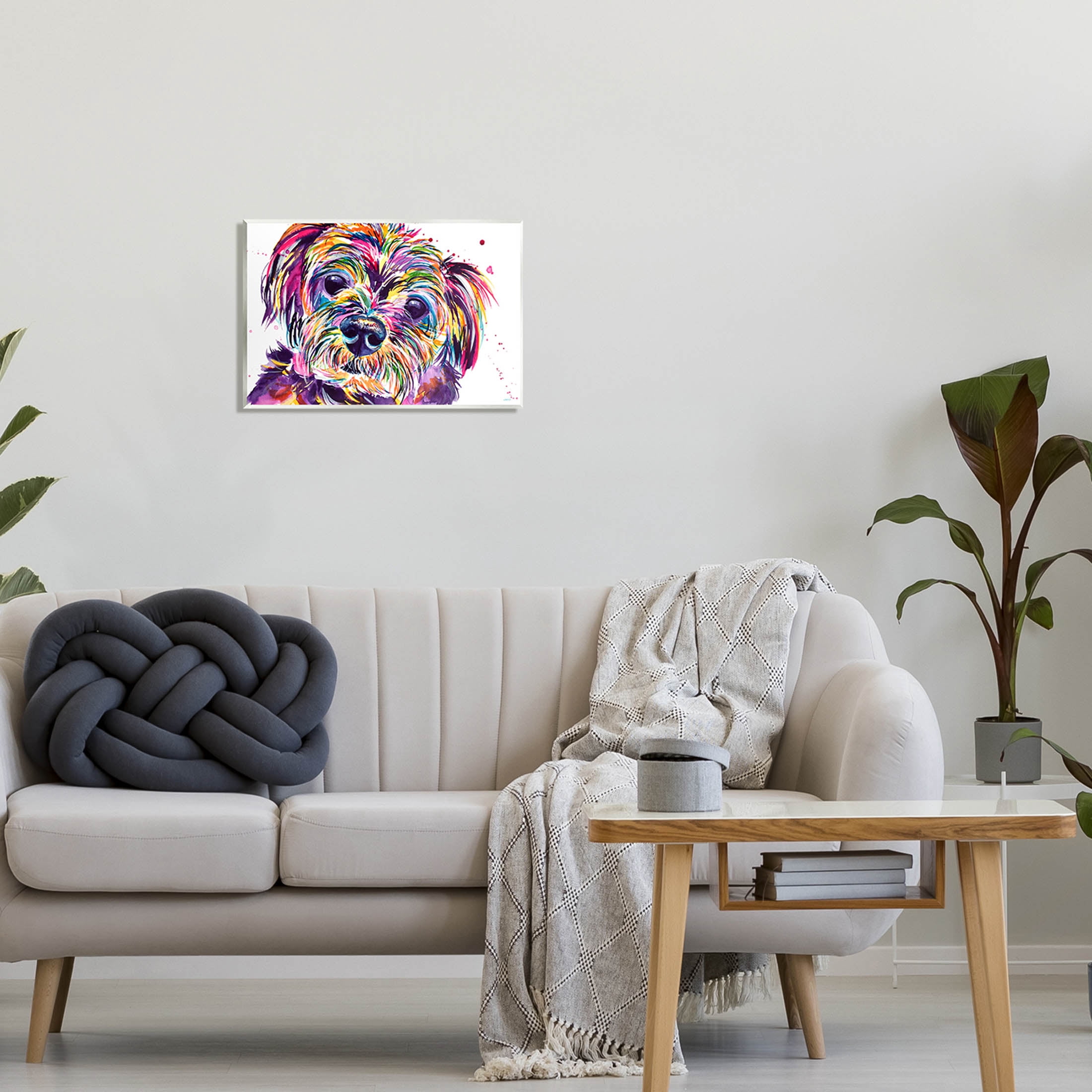 Prismatic Terrier Dog Face Portrait Animals & Insects Graphic Art Unframed Art Print Wall Art
