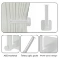 thumbnail image 4 of DODAMOUR 2 Pcs Plastic Curtain Holdbacks for Wall, Self-Adhesive Curtain Hooks Organize and Decorate, L Shape Retractable Curtain Tiebacks Window Treatment (White), 4 of 6