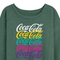 thumbnail image 3 of Coca-Cola - 90's Retro Logo Stacked - Women's Lightweight French Terry Long Sleeve Shirt, 3 of 5