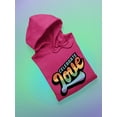 thumbnail image 3 of Celebrate Love Colorful Banner Hoodie Women -Smartprints Designs, Female Small, 3 of 4