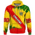 thumbnail image 2 of Sudadera con capucha con gráfico de mapa y bandera de Zimbabue para hombre, sudadera con capucha con emblema nacional con estampado 3D, suéteres casuales holgados con cremallera para la calle, 2 of 5