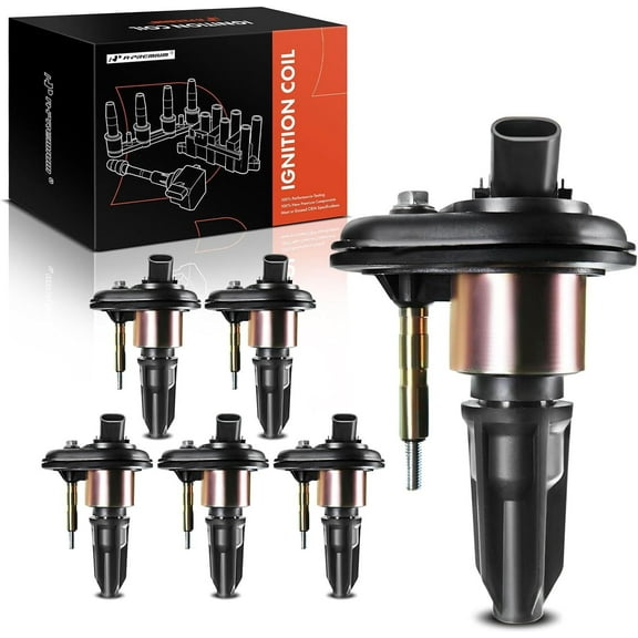 A-Premium Ignition Coils Pack Replacement for Chevrolet Trailblazer GMC Envoy 2002-2005 Buick Rainier Isuzu Ascender Oldsmobile Bravada 9-7x 6-PC Set