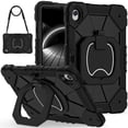 thumbnail image 1 of Funda Resistente a Golpes para Samsung Galaxy Tab S11, Funda Protectora de Silicona + Capa de PC con Rotación de 360°, Asa Cuadrada y Correa para el Hombro, Negro, para Galaxy Tab S11, 1 of 7